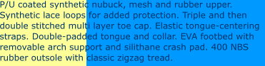 P/U coated synthetic nubuck, mesh